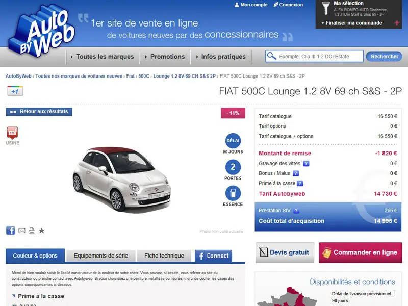 Autobyweb, premier site de vente de voitures neuves en ligne par des concessionnaires
